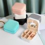 Minimalist MINI Square Jewelry Box Lightweight Solid Color Travel Organizer Portable Dustproof Container Christmas/halloween Gift