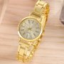 Ladies Fashion Casual Round Quartz Wrist Watch With Stud Embellishment Zinc Alloy Band & Case Analog-Digital Display Elegant Gift For Mother/Wife/Daughter On Birthday Christmas