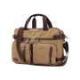 Unisex Canvas Multi-Functional Laptop Bag - Khakhi