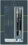 Im Dou Ballpen And Fountain Pen Set Black With Chrome Trim