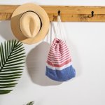 Bold Stripe FOUTA Bag - Royal Blue