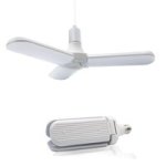 45W LED Foldable Fan Blade Light Bulb For Indoor Home Decor