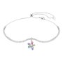 SWAROVSKI Ariana Grande X Choker Mixed Cuts Flower Multicolored Rhodium Plated
