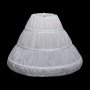 Girls' 3-Hoop White Petticoat - Perfect For Princess Dresses & Weddings All-Season Polyester Underskirt