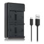 Fb Dual USB Charger For Sony NP-FH50