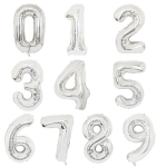 1PC Silvery Foil Number Balloons 40.64CM Foil Number Balloon Happy Birthday Party Decoration Scene Decor Holiday Accessory Birth