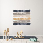 Large Affirmation Wall Sticker - Nude Tones