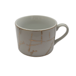 12 Piece Cup And Saucer Set With Gold Pattern SGN2471