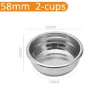 Coffee Accessories Steel Coffee Filter Pressurized Porous 58MM 2CUPS