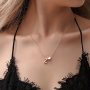 Love Heart 26 English Letter Pendant Necklace Women's Simple Heart Shaped Short Collarbone Chain Jewelry Accessories