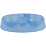 Blue Double Plastic Pet Food Bowl