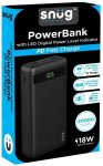 Snug Compact 20000MAH LED DIG2 Pd Powerbank - Black