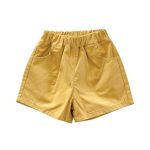 Toddler Casual Cargo Shorts Fashion Loose Fit Khaki Shorts Boys Girls Lounge Elastic Waist Yellow 4-5 Years