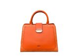 Artisan Woven Frame Satchel- Orange