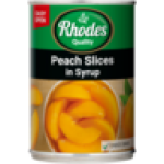 Rhodes Quality Peach Slices In Syrup 410G