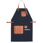 Canvas & Leather Apron - Navy - Charcoal