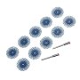 Radial Bristle Disc Abrasive Brush Kit For Rotary Tool 10PCS Mixed GRIT120 And 2PCS Mandrel