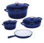 7 Piece Cast Iron Dutch Oven Cookware Set