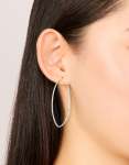 Surgical Steel Fine Hoop Earrings 50 Mm