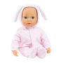 First Words Anna Baby Doll Pink White Dots W/ears
