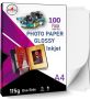 Premium Glossy 115GSM A4 Photo Paper For Inkjet Printers - 100 Sheets