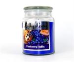 Blueberry Muffin Scented Candle Large Lidded Mason Glass Jar – Wax Capacity 510GRAMS Burn Time Up To 75 Hours High Quality Premi