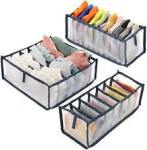 3 Piece Mesh Bra Underwear Socks Storage Drawer Divider Organizer