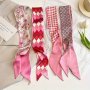 1PC/4PCS Summer And Spring Elegant Printed Head Band Trendy Hair Tie Retro Neck Scarf Stylish Decorative Accessories For Women