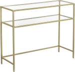 Lifespace Quality Console Hall Table With Gold Frame