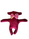 Wollies Poppie - A Toy With A Purpose - Miss Red Riding With Floral Bow