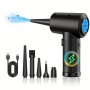 Compressed Air Duster Electric Rechargeable Cordless Air Blower Compressed Air For Cleaning Computer/ Keyboard/ Camera/ Car/ Home/ Office Dust Cleaning