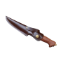 Kitchen Knives Feather-shaped Deboning Knife-handmade Forged With Sheath