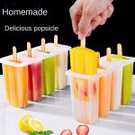 Easy-clean 4-CAVITY Popsicle Mold - Reusable Diy Ice Pop Maker For Summer Treats Durable Polypropylene Material