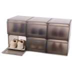 Joseph Joseph Shoecase 6-PIECE Shoe Storage Box Grey