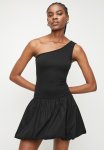 Superbalist Asym Combo Fit & Flare Dress - Black
