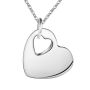 Silver Designer Single Smooth Pendant Heart Necklace