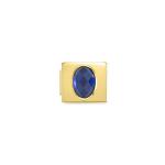 Composable Glam Link With Cz Blue Golden Finish