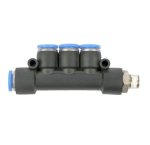AirCraft Pu Hose Fitting Manifold 4 X 8MM Port X 1 8"M