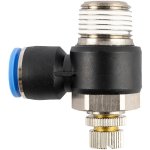 AirCraft Flow Control Swivel Elbow Pu 12MM X 1 2" M