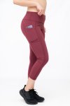 Ladies High Waisted 3 4 Performance Yoga Fitness Leggings With Pockets