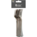 Silver Plastic Forks 6-PACK