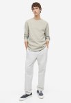 Slim Fit Waffled Jersey Top - Beige