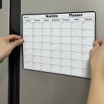 Contemporary Magnetic Monthly Planner Whiteboard Calendar For Refrigerator - Flexible Resin Kitchen Decor Organizer And Schedule