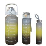 3-PIECE Nesting Gradient Motivational Water Bottle Set