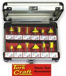 Tork Craft Router Bit Set 12 Pc alu.case 1 4' TC20505