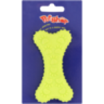 Yellow Rubber Bone Dog Toy