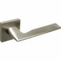 Slim Solid Stainless Steel Lever Handle On Square Rose