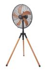 Alva 40CM Tripod Fan Wood-look Finish - ACS214