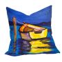 Moored Yellow Boat Luxury Scatter By Yolande Smith Large