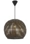 Bright Star Lighting Brown Bamboo Pendant With Black Cord